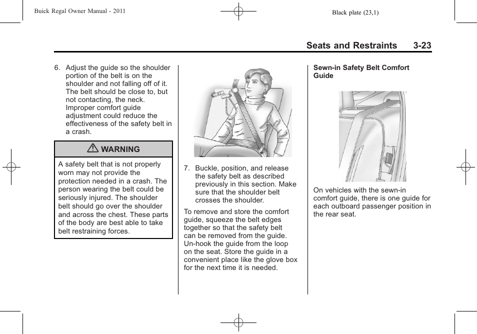 Buick REGAL 2011 User Manual | Page 65 / 368