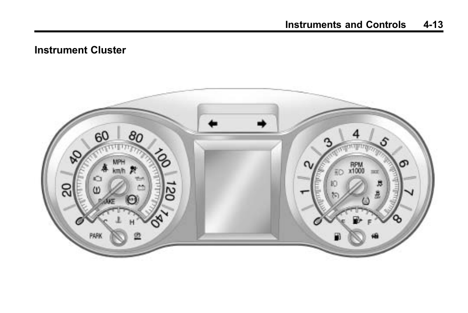 Instrument cluster, Instrument cluster -13, Instrument cluster on | Buick 2010 Lacrosse User Manual | Page 101 / 420