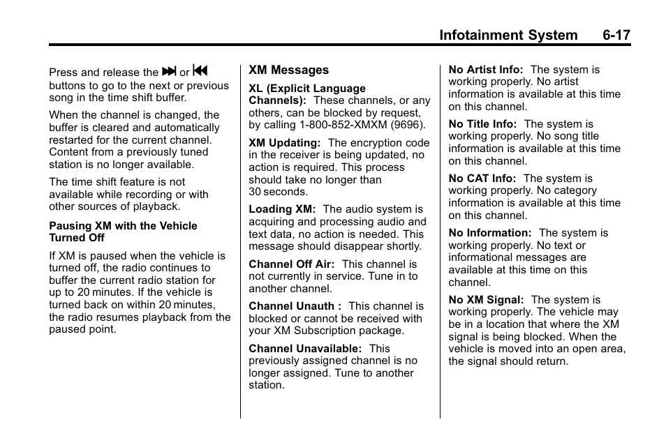 Infotainment system 6-17 | Buick 2010 Lacrosse User Manual | Page 165 / 420