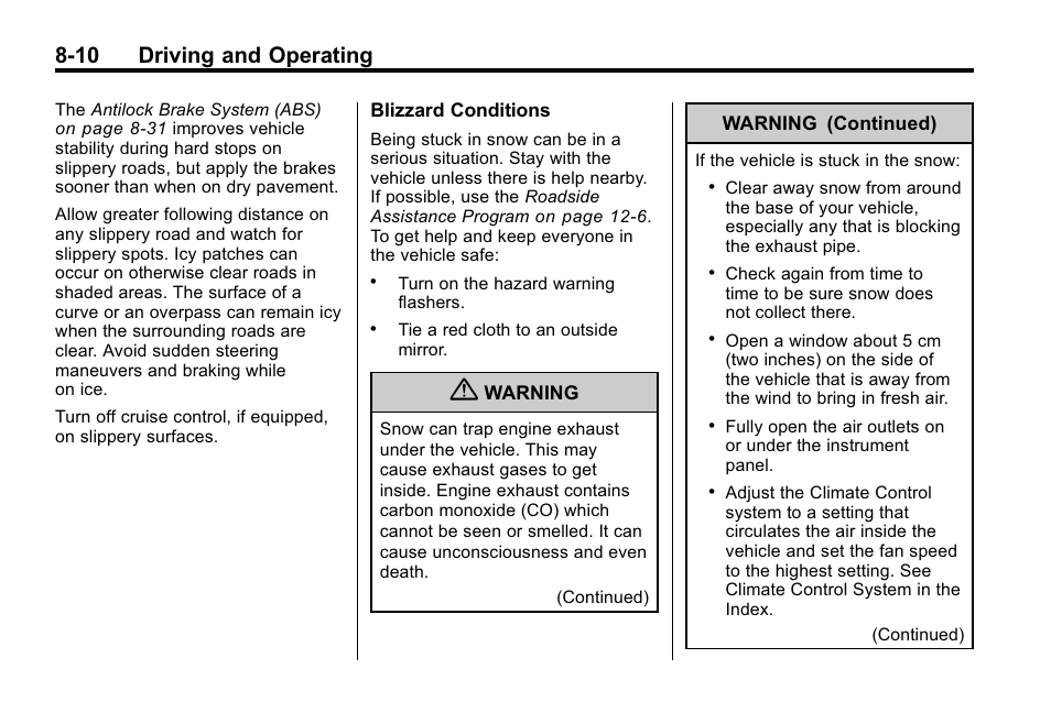 10 driving and operating | Buick 2010 Lacrosse User Manual | Page 234 / 420