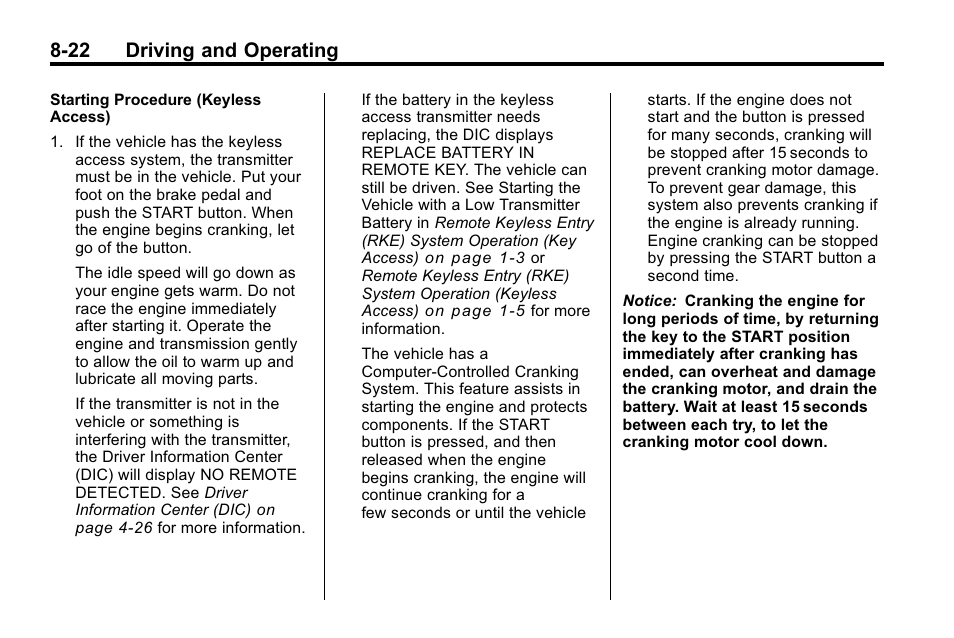 22 driving and operating | Buick 2010 Lacrosse User Manual | Page 246 / 420