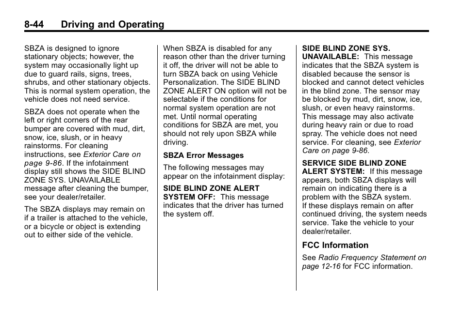 44 driving and operating | Buick 2010 Lacrosse User Manual | Page 268 / 420