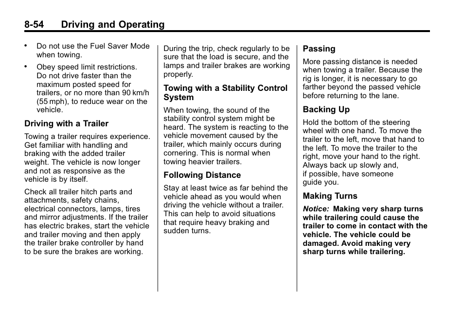 54 driving and operating | Buick 2010 Lacrosse User Manual | Page 278 / 420