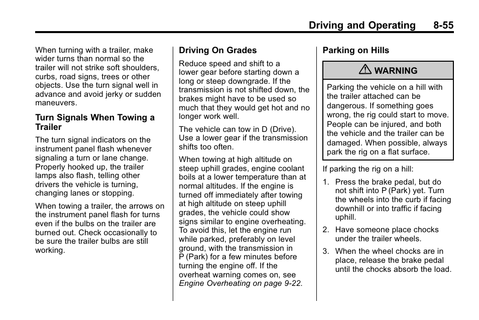 Driving and operating 8-55 | Buick 2010 Lacrosse User Manual | Page 279 / 420