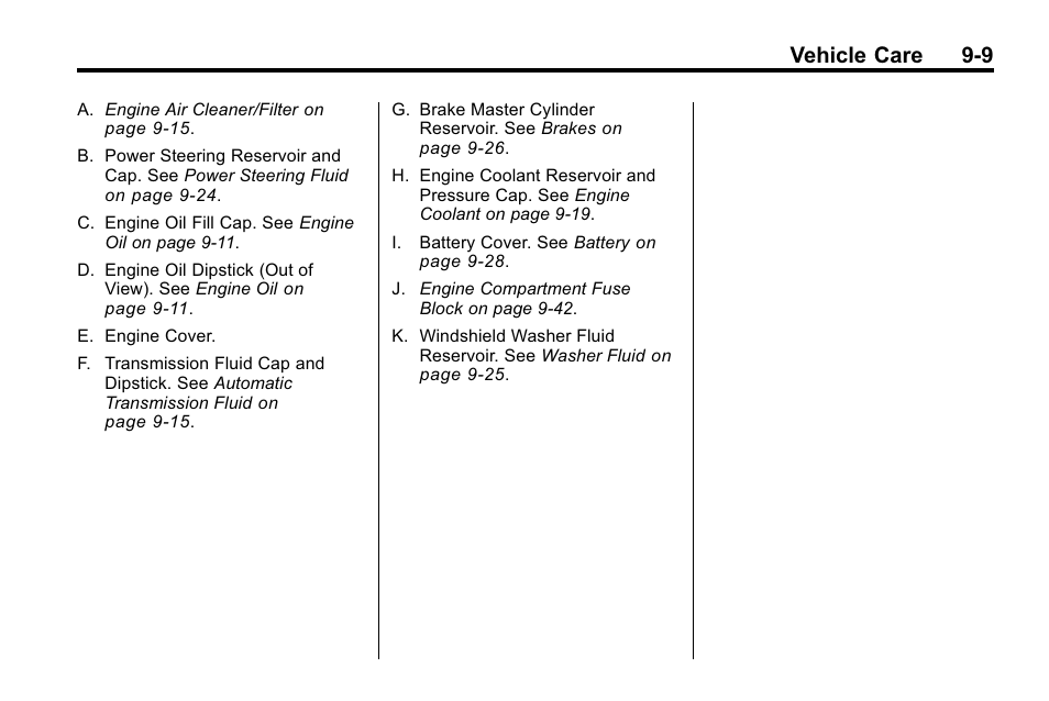 Vehicle care 9-9 | Buick 2010 Lacrosse User Manual | Page 291 / 420