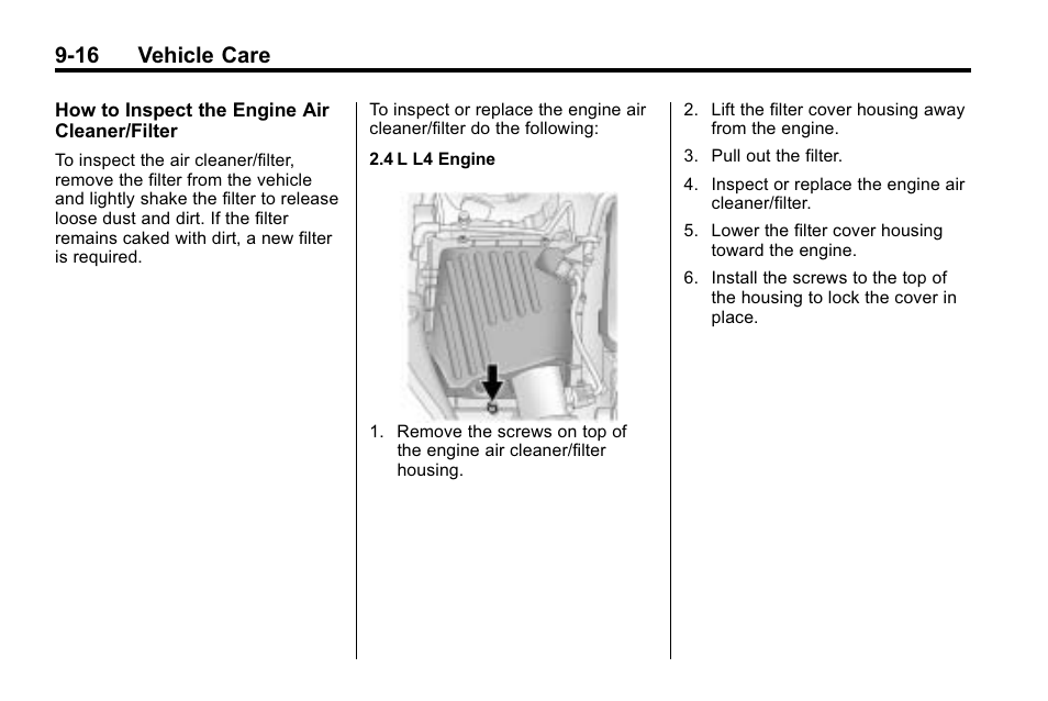 16 vehicle care | Buick 2010 Lacrosse User Manual | Page 298 / 420