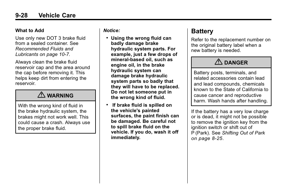 Battery, Battery -28, Electrical | Buick 2010 Lacrosse User Manual | Page 310 / 420