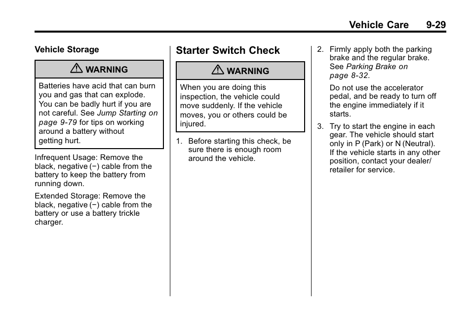 Starter switch check, Starter switch check -29 | Buick 2010 Lacrosse User Manual | Page 311 / 420