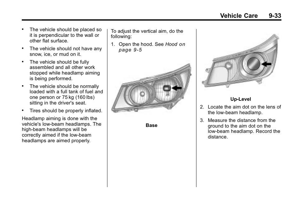 Vehicle care 9-33 | Buick 2010 Lacrosse User Manual | Page 315 / 420
