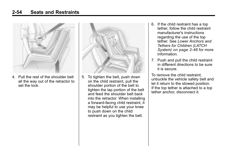 54 seats and restraints | Buick 2010 Lacrosse User Manual | Page 82 / 420