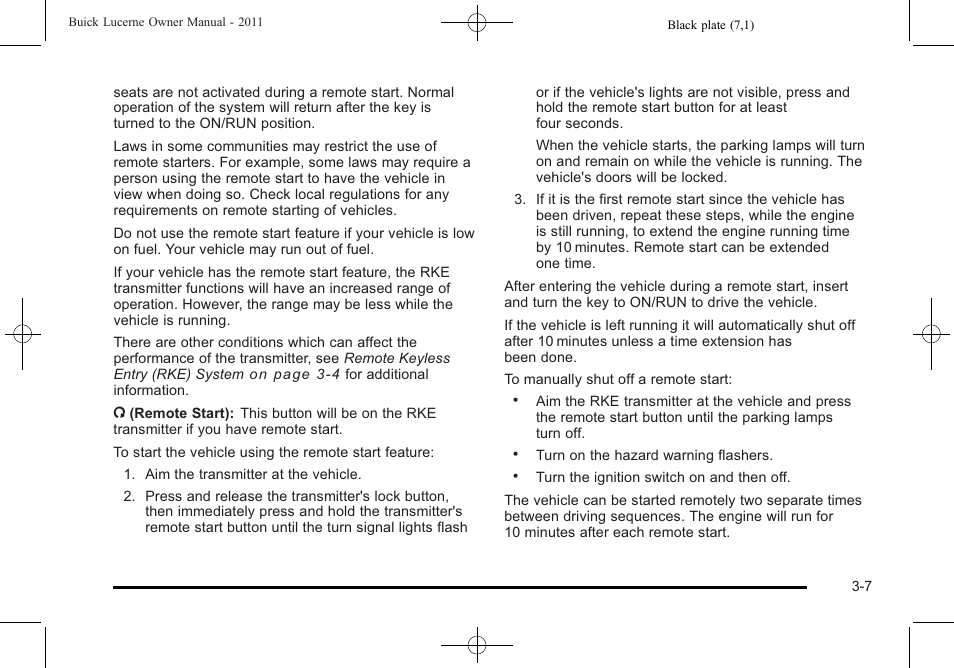 Buick 2011 Lucerne User Manual | Page 113 / 446