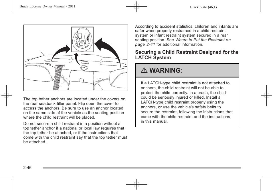 Warning | Buick 2011 Lucerne User Manual | Page 78 / 446