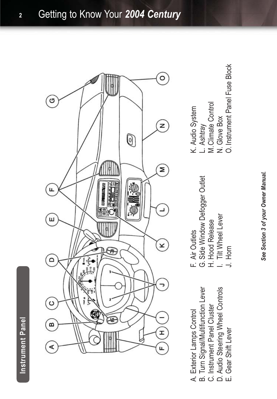 Getting to know your 2004 century | Buick Automobille 2004 Century User Manual | Page 2 / 12