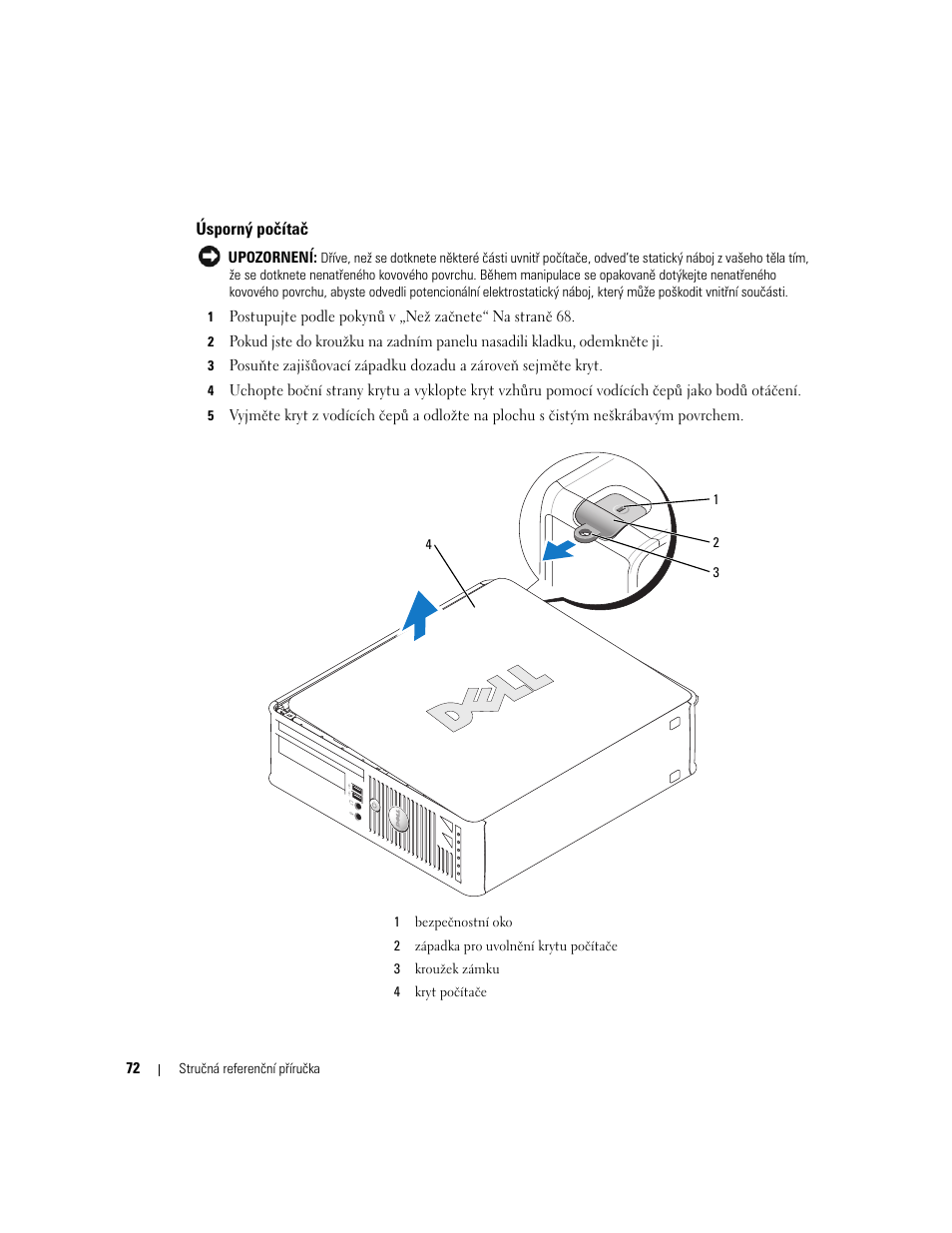 Úsporný počítač | Dell OptiPlex GX620 User Manual | Page 72 / 338