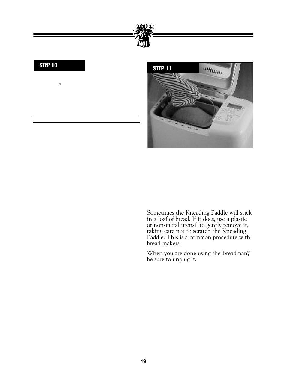 Breadman BREAD BAKER  TR845 User Manual | Page 21 / 53