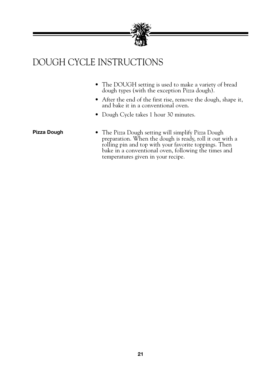 Dough cycle instructions | Breadman BREAD BAKER  TR845 User Manual | Page 23 / 53