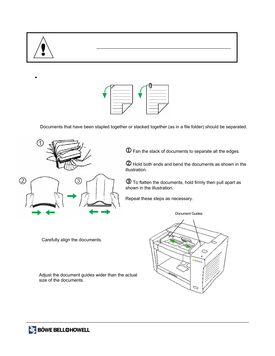 Loading documents | Bowe, Bell + Howell 1400 User Manual | Page 23 / 108