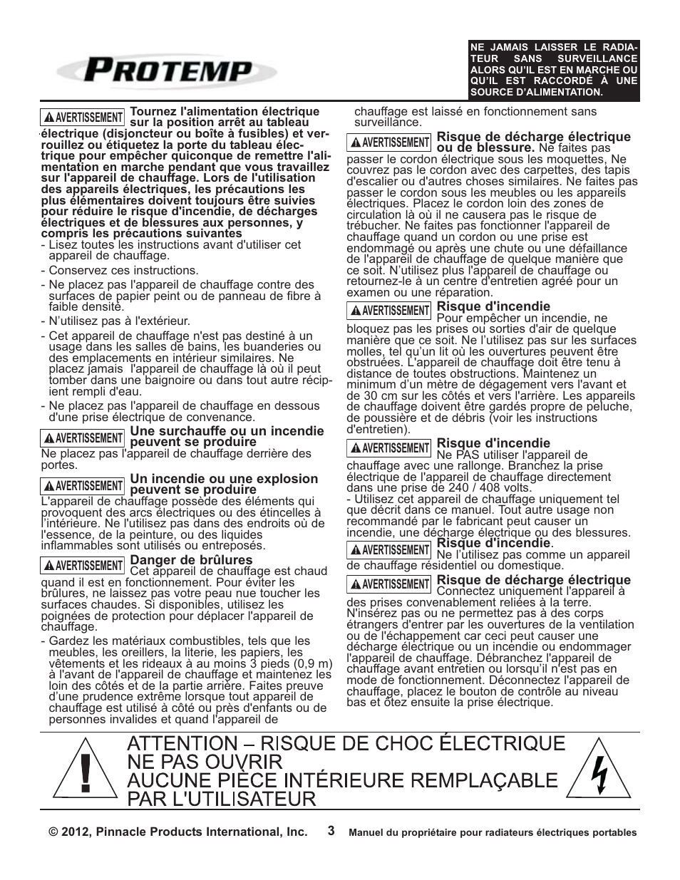 ProTemp PT-03-240 User Manual | Page 19 / 24