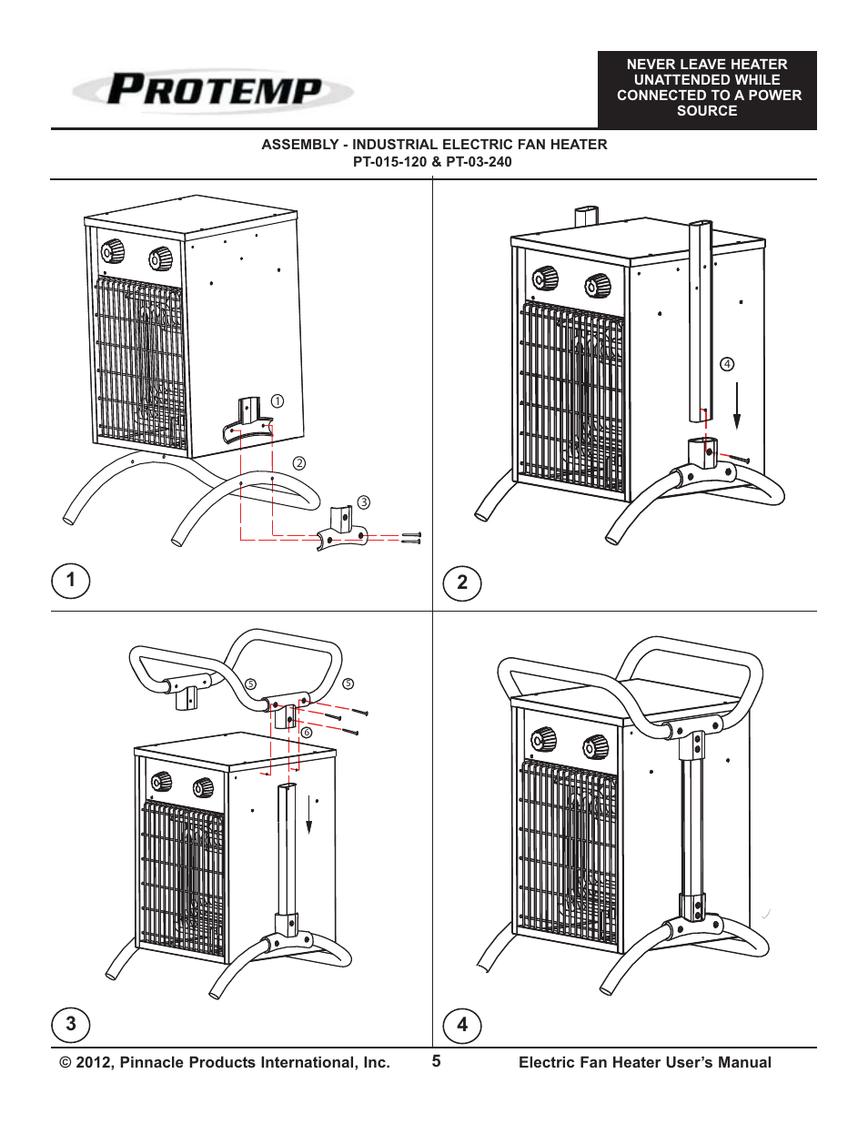 ProTemp PT-03-240 User Manual | Page 5 / 24