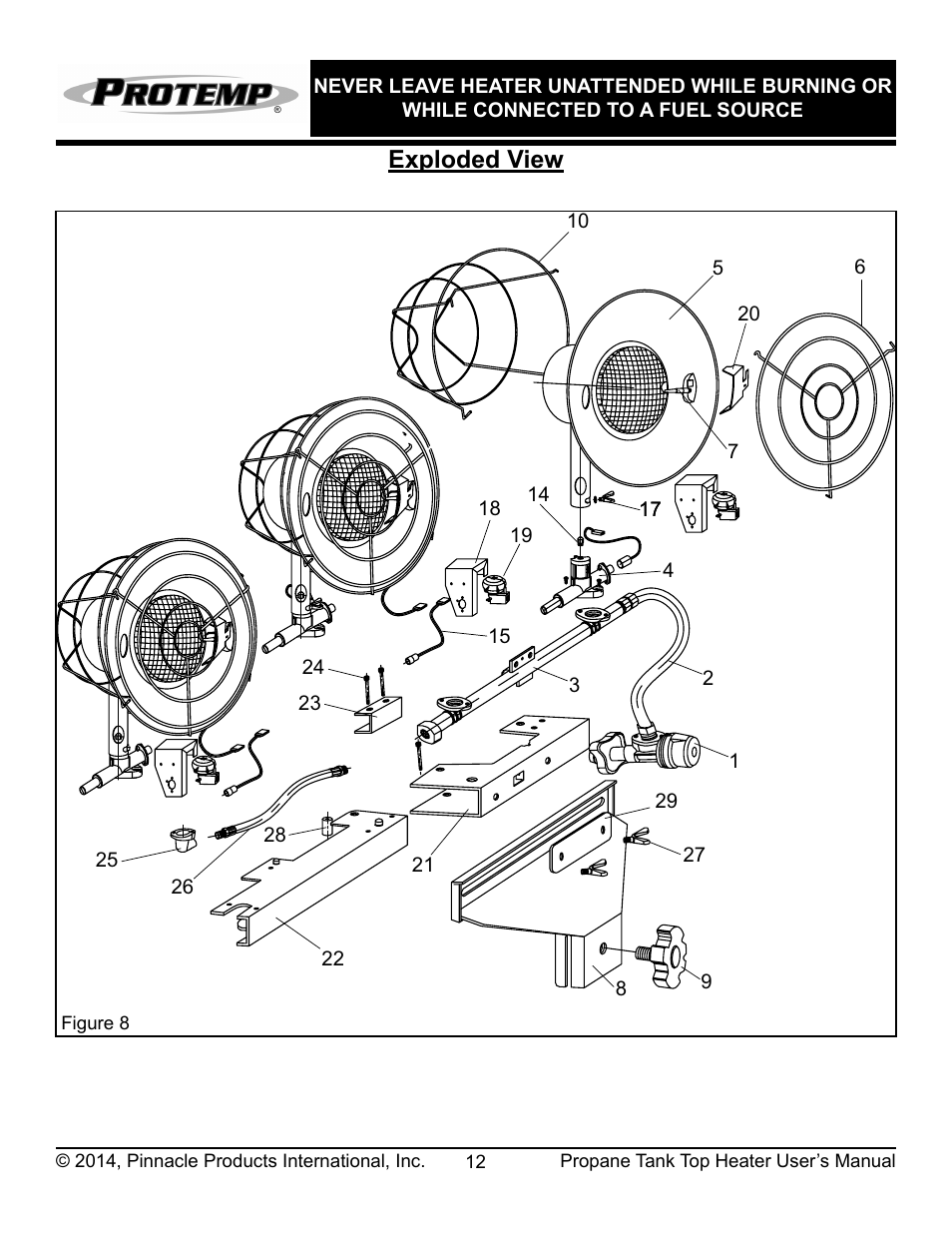 Exploded view | ProTemp PT-32-TTC User Manual | Page 13 / 16