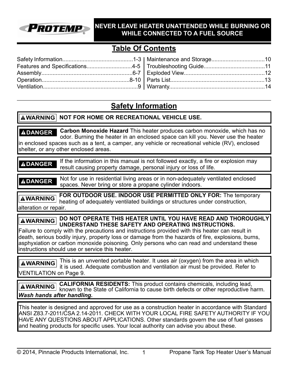 ProTemp PT-32-TTC User Manual | Page 2 / 16