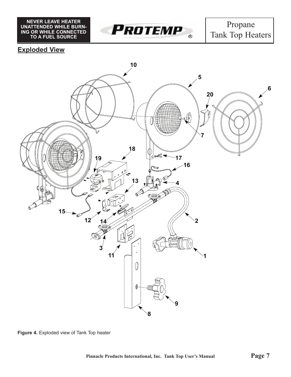 Propane tank top heaters | ProTemp PT-30-TTC User Manual | Page 7 / 8