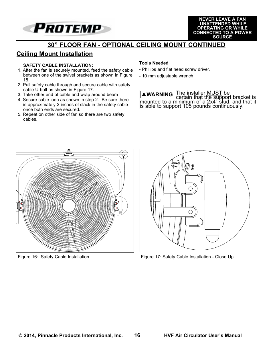 ProTemp PT-30P-DDF-A User Manual | Page 16 / 20