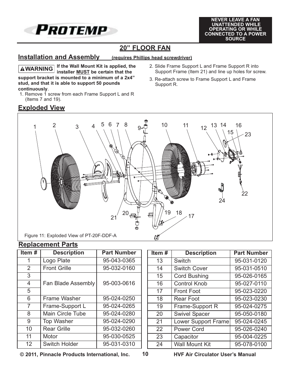 ProTemp PT-30P-DDF-A User Manual | Page 10 / 12