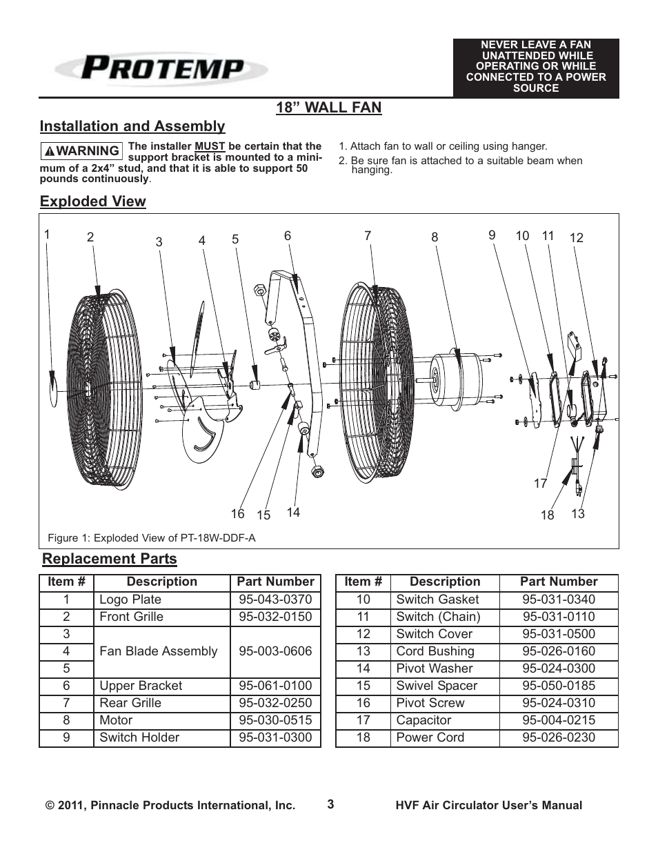 ProTemp PT-30P-DDF-A User Manual | Page 3 / 12