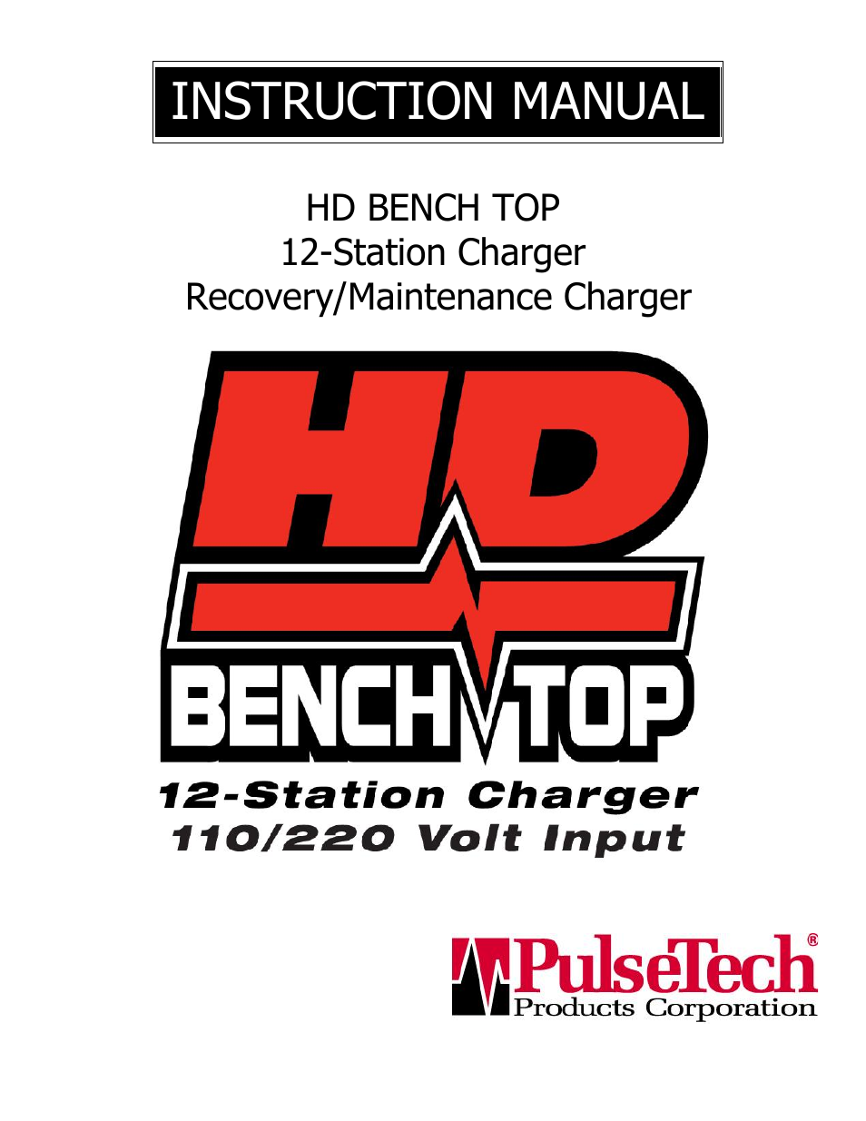 PulseTech HD-BT12 Bench Top Charger (746X850) User Manual | 12 pages