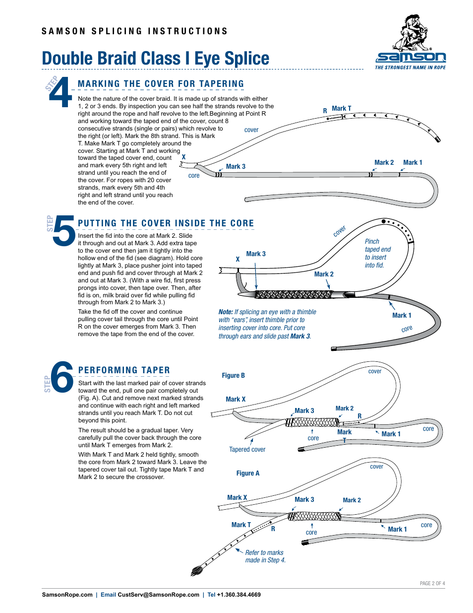 Double braid class i eye splice | Samson DOUBLE BRAID Class I Eye Splice User Manual | Page 2 / 4