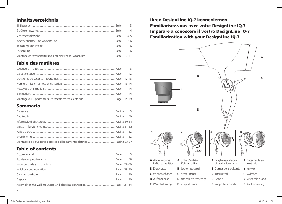 SOLIS IQ-7 Design Line User Manual | Page 2 / 18