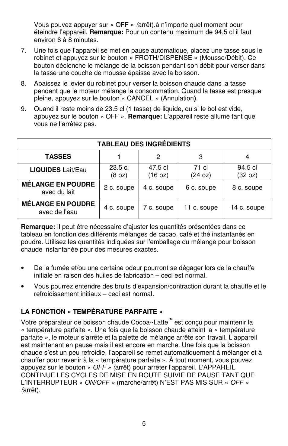 West Bend Back to Basics Cocoa~Latte User Manual | Page 17 / 40