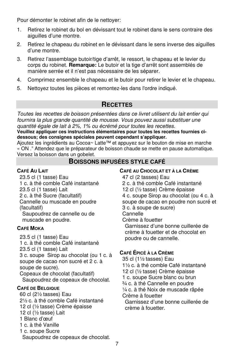 West Bend Back to Basics Cocoa~Latte User Manual | Page 19 / 40