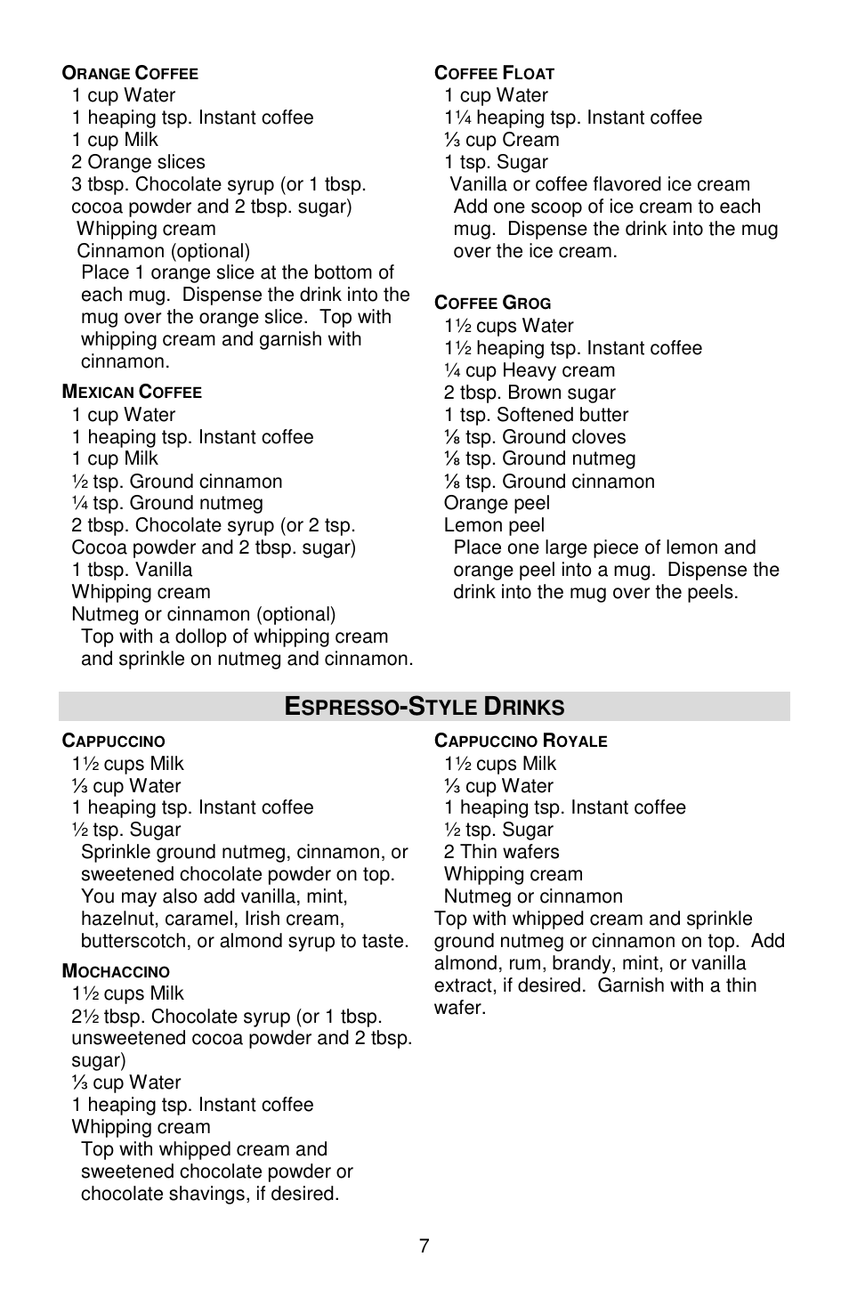 West Bend Back to Basics Cocoa~Latte User Manual | Page 7 / 40