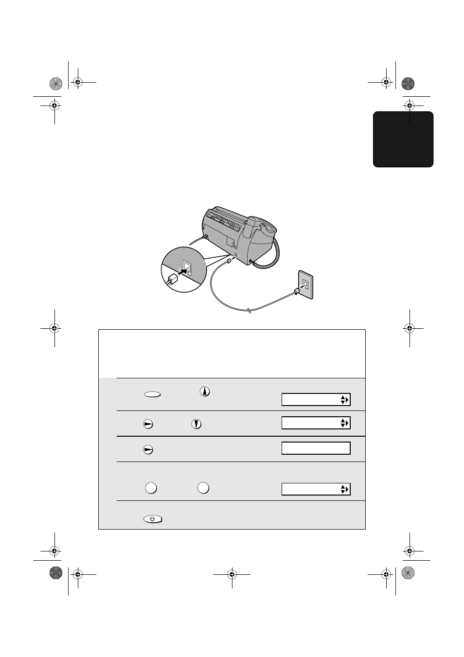 Connecting the telephone line cord | West Bend Back to Basics UX-CC500 User Manual | Page 17 / 139