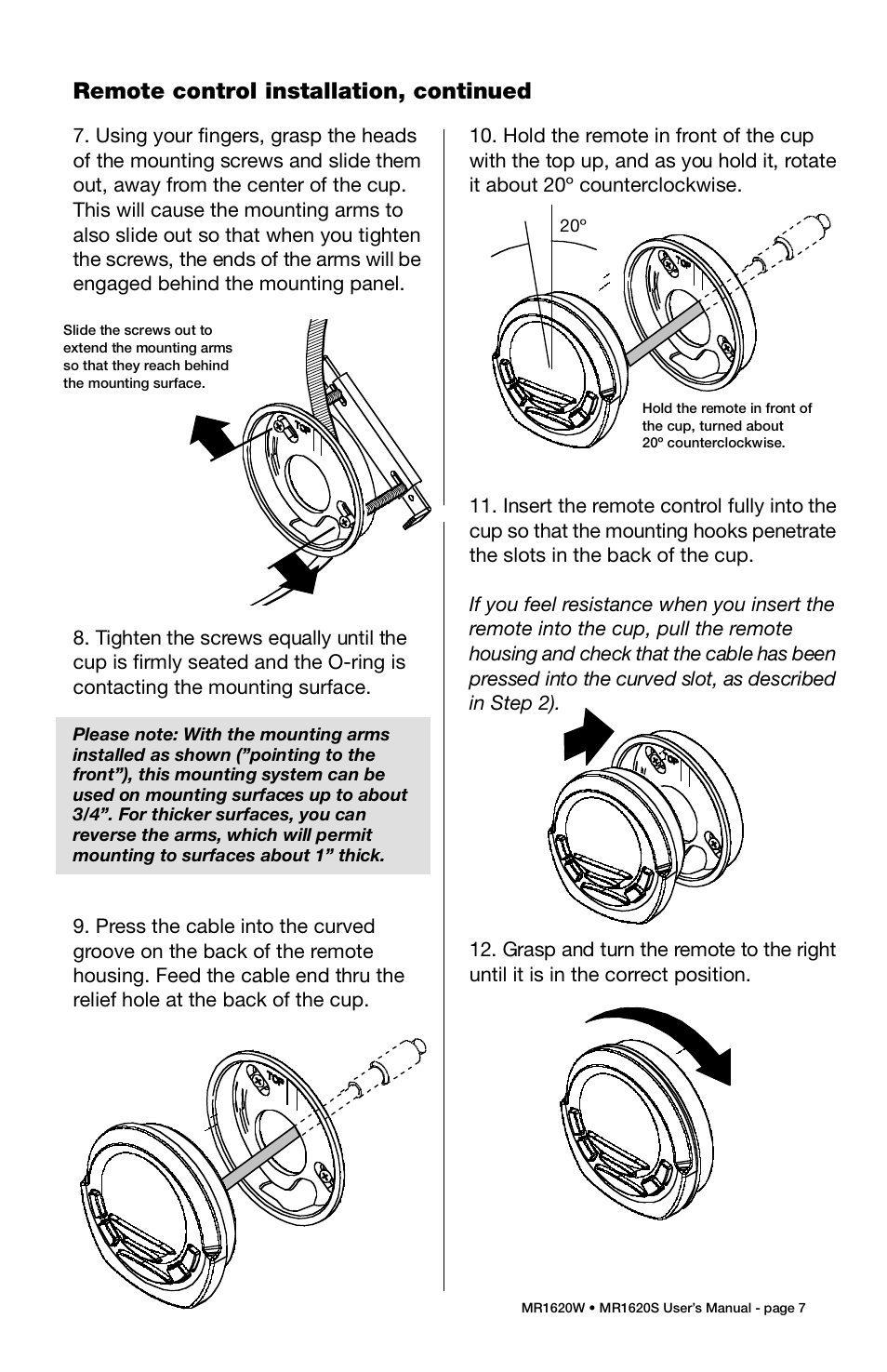 Boss Audio Systems MR1620S User Manual | Page 8 / 21