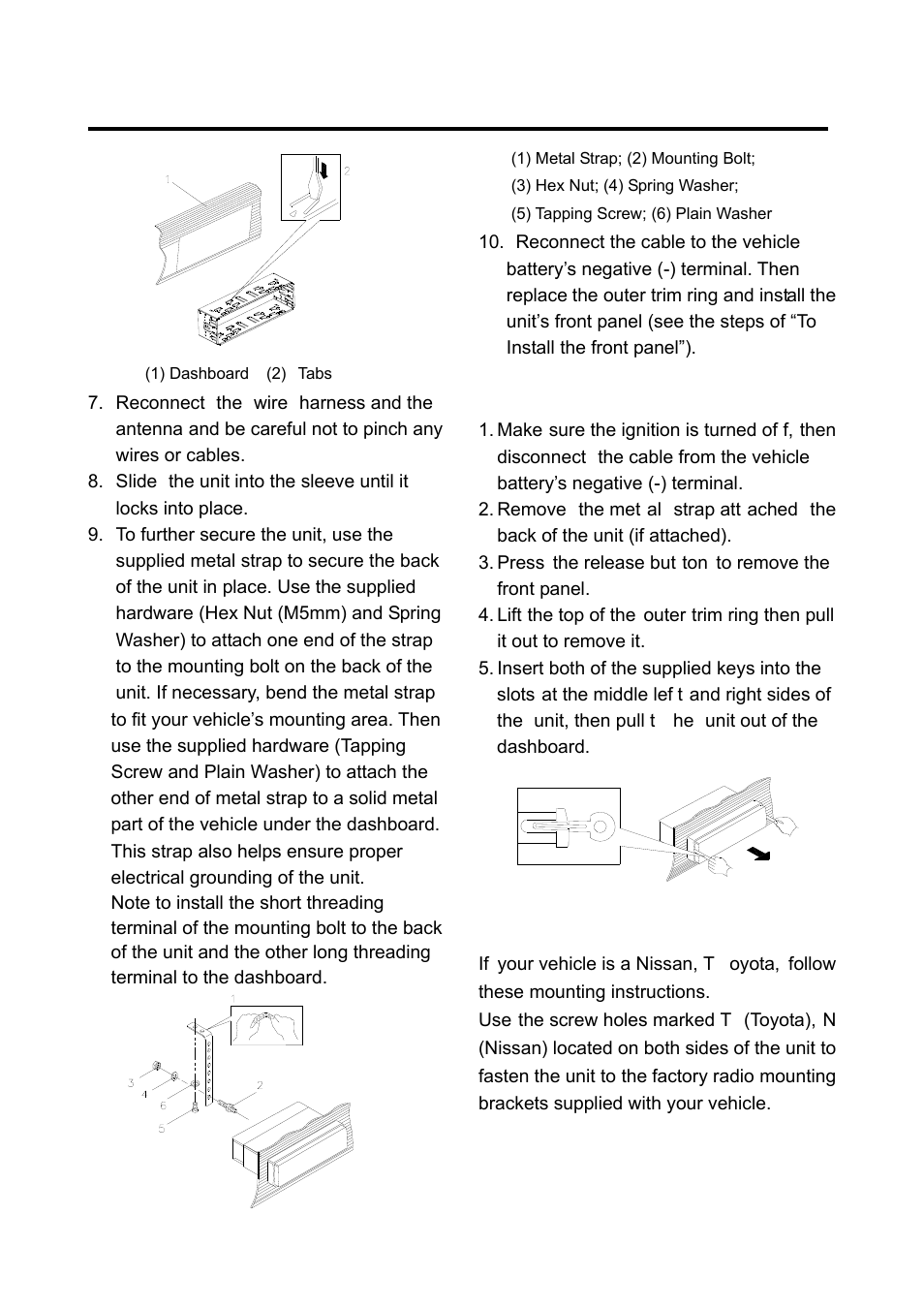 Installation | Boss Audio Systems PLL SYNTHESIZER STEREO RADIO BV7280 User Manual | Page 6 / 22