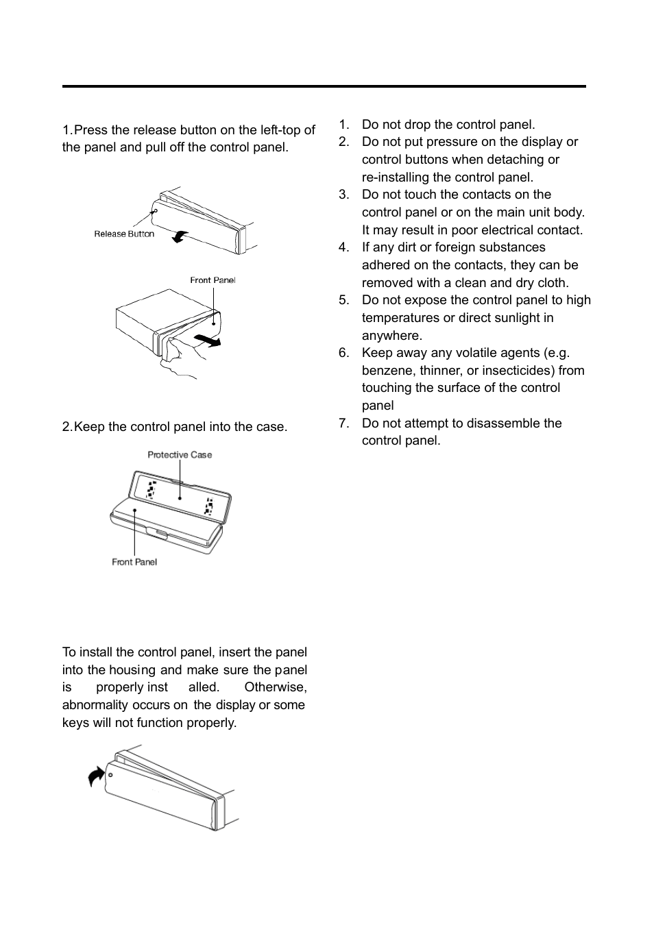 Using the detachable front panel | Boss Audio Systems PLL SYNTHESIZER STEREO RADIO BV7280 User Manual | Page 8 / 22