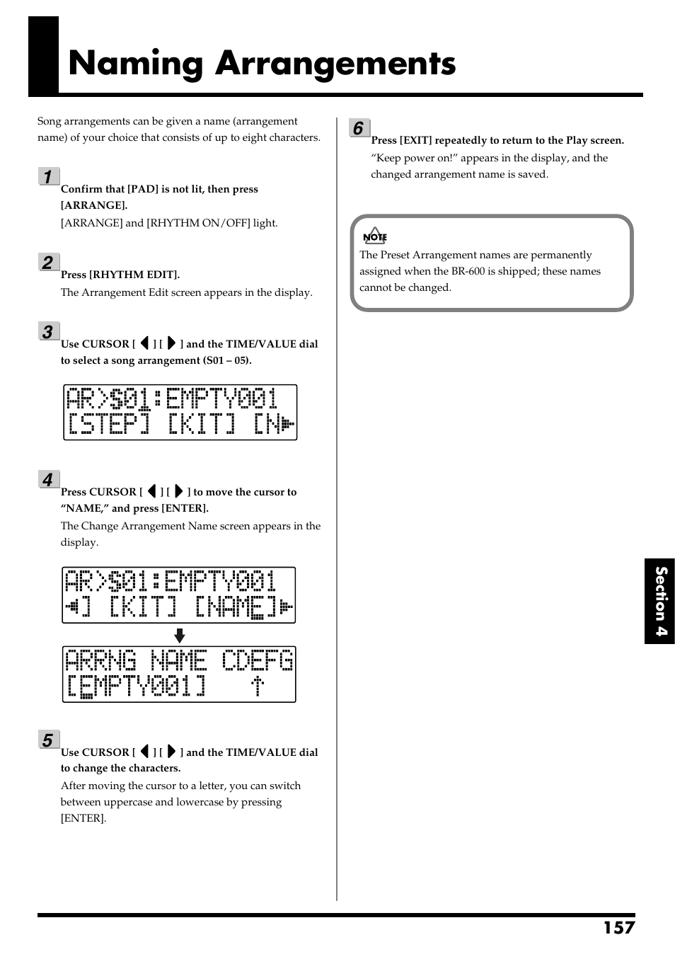 Naming arrangements | Boss Audio Systems BR-600 User Manual | Page 157 / 228