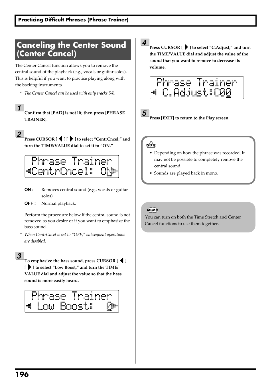 Canceling the center sound (center cancel), Re v0.10 | Boss Audio Systems BR-600 User Manual | Page 196 / 228