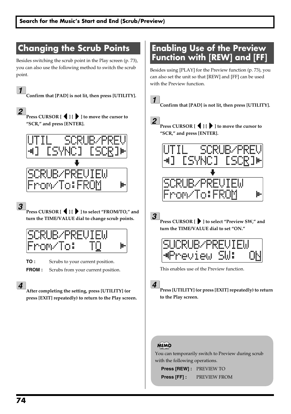 Changing the scrub points, Re v0.10 | Boss Audio Systems BR-600 User Manual | Page 74 / 228