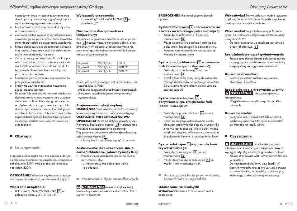 Parkside PHLG600 User Manual | Page 10 / 35