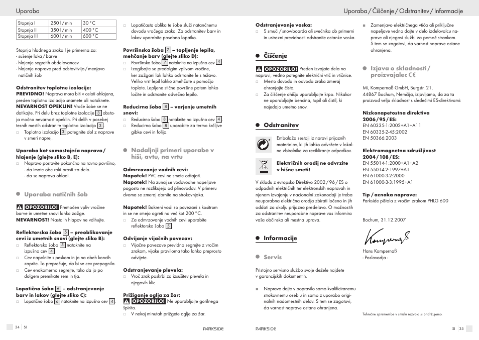 Parkside PHLG600 User Manual | Page 18 / 35