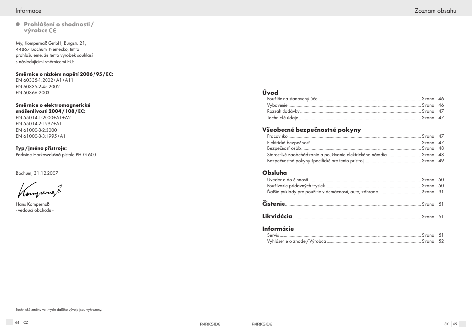 Parkside PHLG600 User Manual | Page 23 / 35