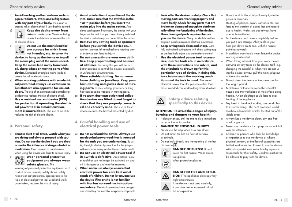 Parkside PHLG600 User Manual | Page 5 / 35