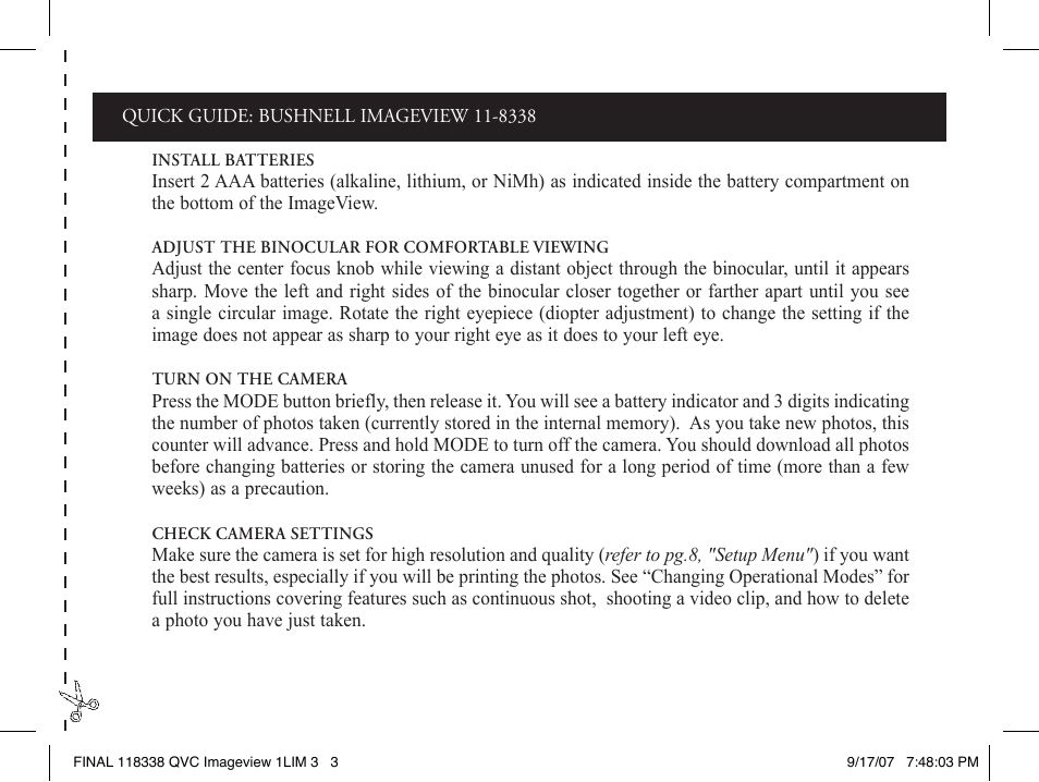 Bushnell 11-8338 User Manual | Page 3 / 20