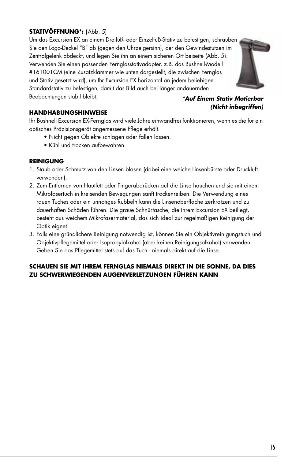 Bushnell Excursion EX User Manual | Page 15 / 26