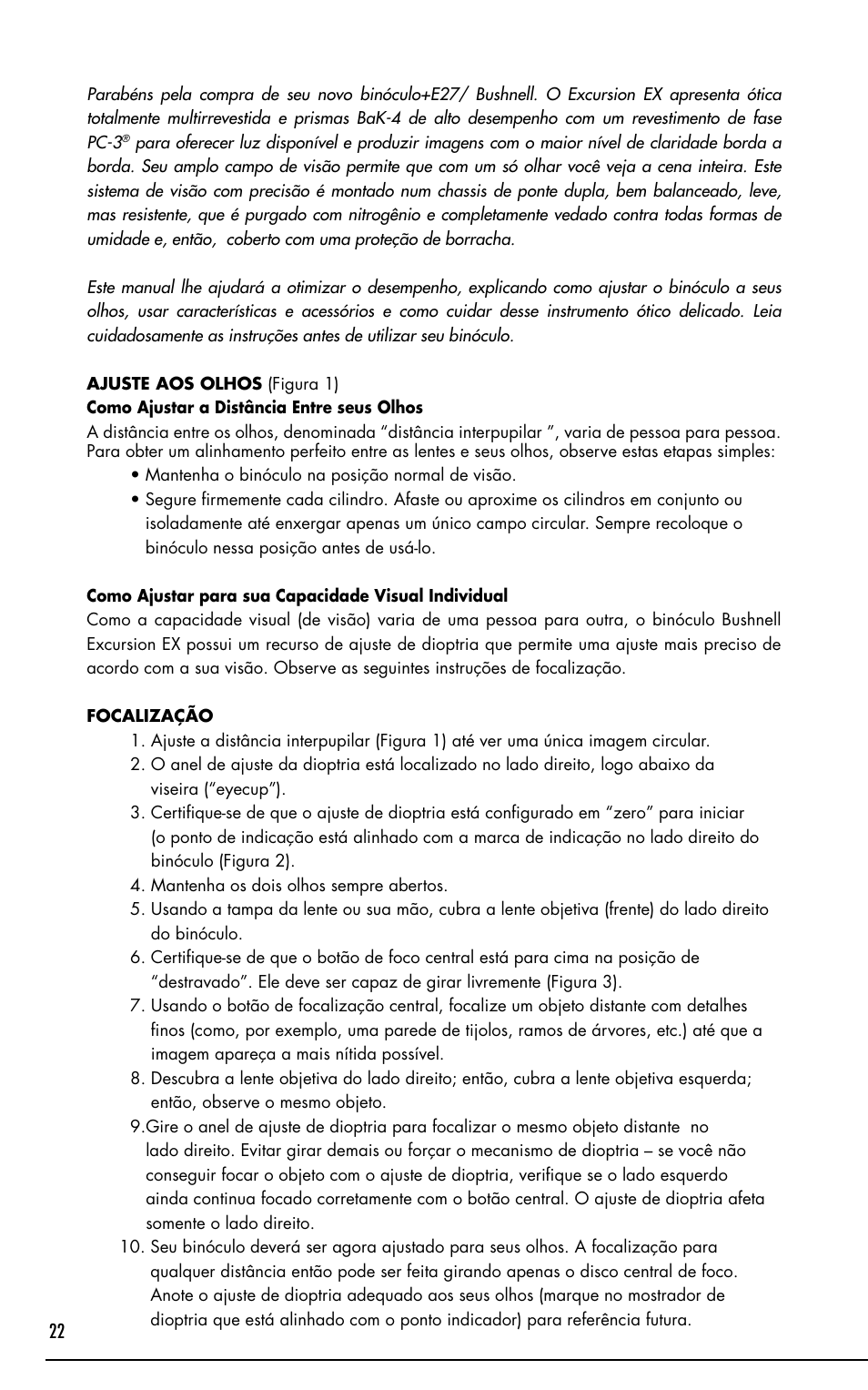 Bushnell Excursion EX User Manual | Page 22 / 26