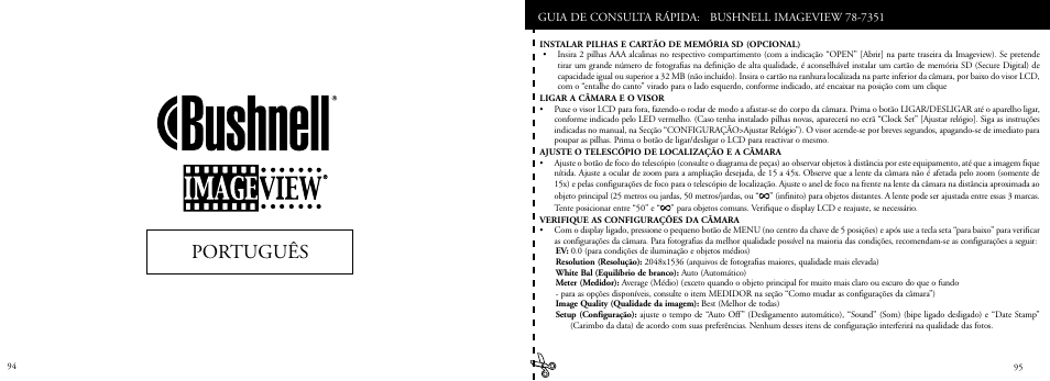 Português | Bushnell 78-7351 User Manual | Page 48 / 57